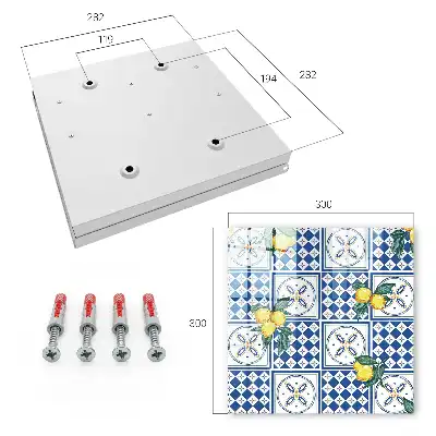 Kulcstároló szekrény Citrom geometrikus csempe