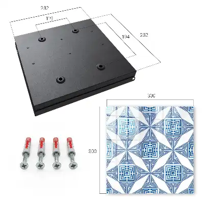 Kulcstároló szekrény Geometrikus minta kékben négyzetekkel