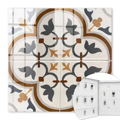 Kulcsdoboz Bézs és szürke geometrikus eleganciája