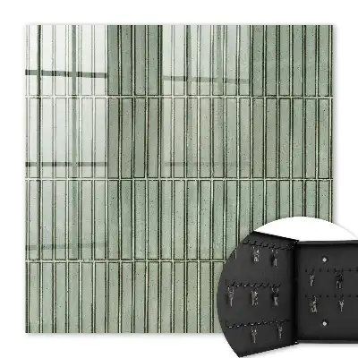 Kulcstartó szekrény falra Zöld mintás csempe design