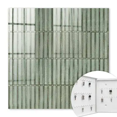 Kulcstartó szekrény falra Zöld mintás csempe design