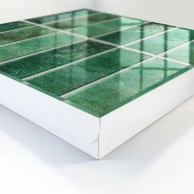 Kulcstartó szekrény Elegáns téglalapok zöld mintázata