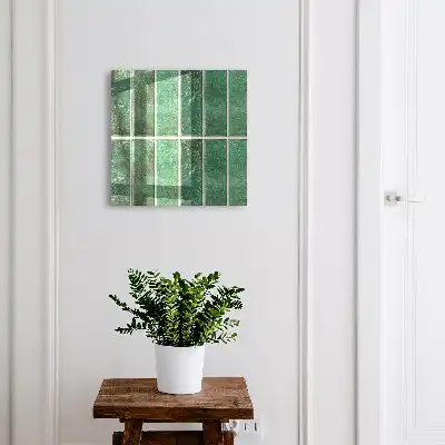 Kulcstartó szekrény Elegáns téglalapok zöld mintázata