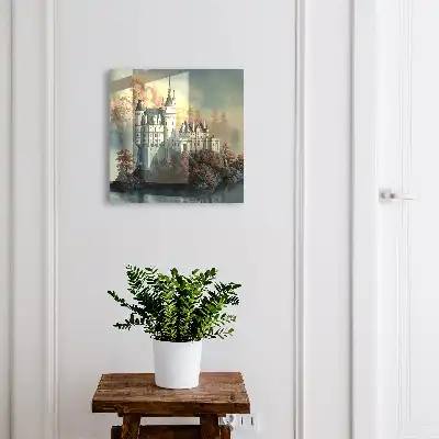 Kulcstároló doboz Vár a vízparton ősszel