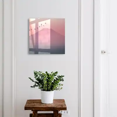 Kulcstároló doboz Békés természet a rózsaszín égbolton