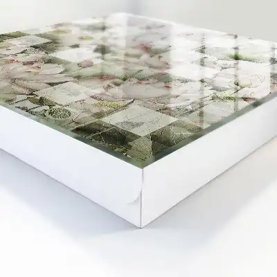 Kulcstároló doboz Geometrikus liliomok a háttérben