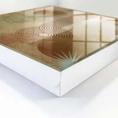 Kulcstartó szekrény Geometriai formák földszínű árnyalatokban
