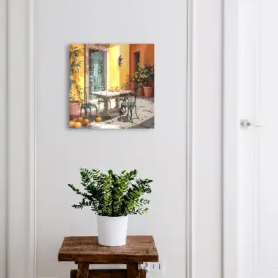 Kulcsdoboz Napos terasz narancsfákkal