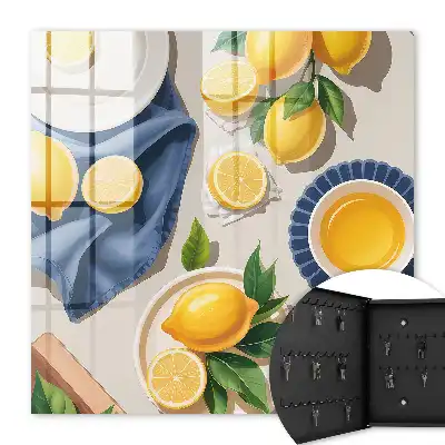 Kulcstartó szekrény Elegáns porcelánból készült citromos asztal
