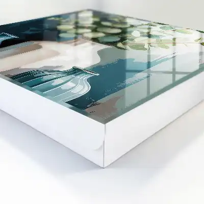 Kulcsdoboz Vázák és levelek zöld levelekkel