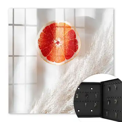 Kulcstartó szekrény falra Vörös grapefruit és bohém fű krém