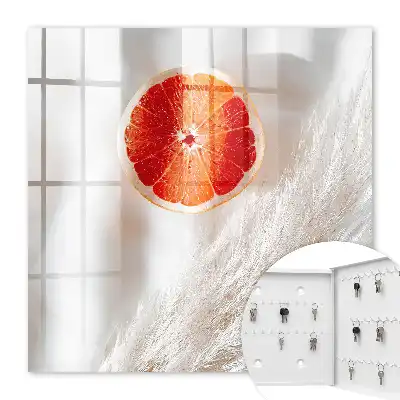 Kulcstartó szekrény falra Vörös grapefruit és bohém fű krém