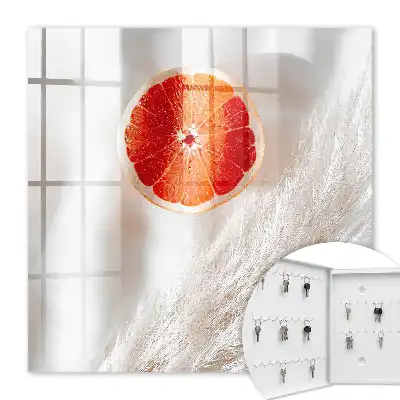 Kulcstartó szekrény falra Vörös grapefruit és bohém fű krém