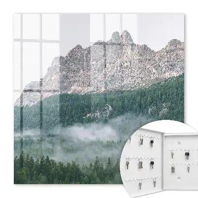 Kulcstároló szekrény Hegyi panoráma ködbe burkolózik