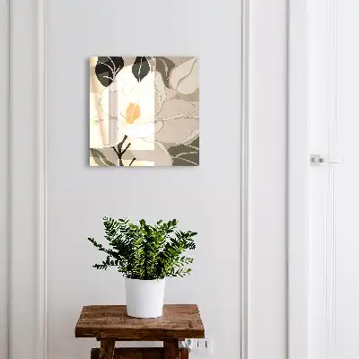 Kulcsdoboz Növényi elegancia barna levelekben