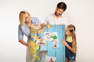 Színes parafatábla strandes mintával