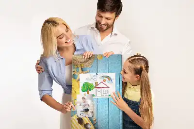 Színes parafatábla strandes mintával