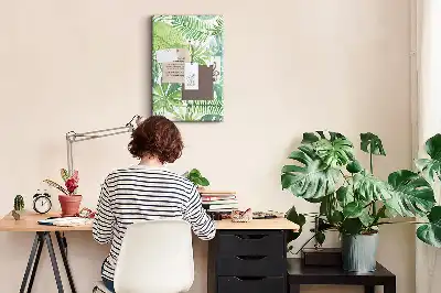 Erdei levelek akvarell parafatábla