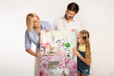 Nagy parafatábla Tavaszi virágok mintával