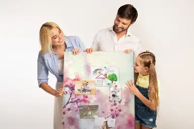 Nagy parafatábla Tavaszi virágok mintával