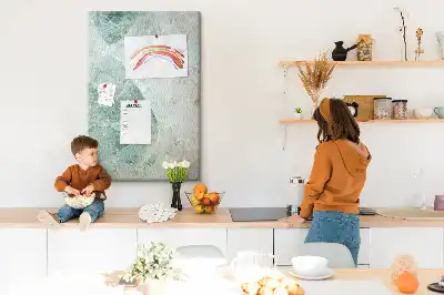 Színes parafatábla Márványtömb mintával