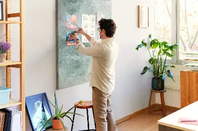 Színes parafatábla Márványtömb mintával