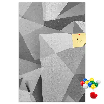 Nagy méretű parafatábla geometriai kompozíció mintával