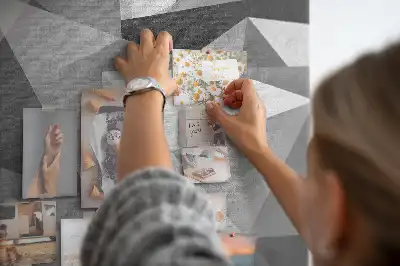 Nagy méretű parafatábla geometriai kompozíció mintával
