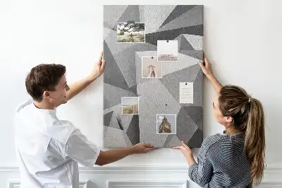 Nagy méretű parafatábla geometriai kompozíció mintával