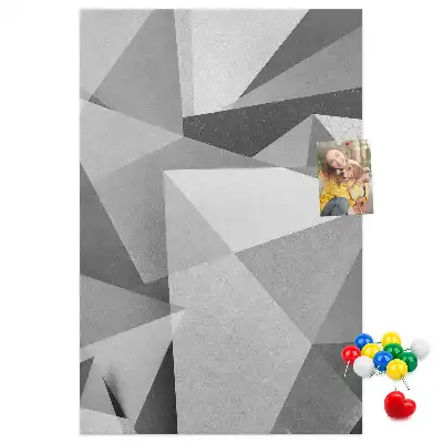 Nagy méretű parafatábla geometriai kompozíció mintával