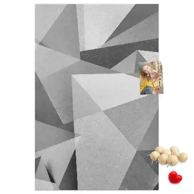 Nagy méretű parafatábla geometriai kompozíció mintával