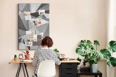 Nagy méretű parafatábla geometriai kompozíció mintával