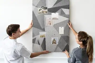 Nagy méretű parafatábla geometriai kompozíció mintával