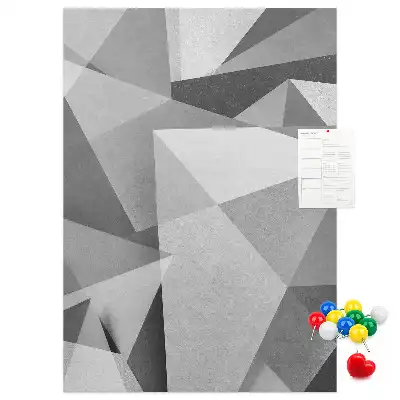Nagy méretű parafatábla geometriai kompozíció mintával