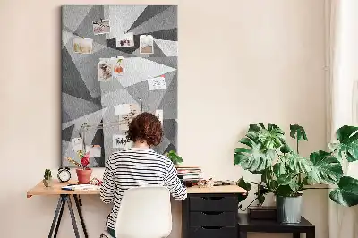Nagy méretű parafatábla geometriai kompozíció mintával