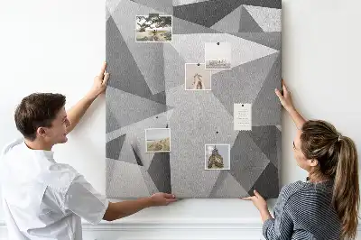 Nagy méretű parafatábla geometriai kompozíció mintával