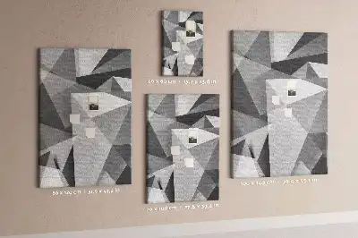 Nagy méretű parafatábla geometriai kompozíció mintával