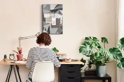 Nagy méretű parafatábla geometriai kompozíció mintával