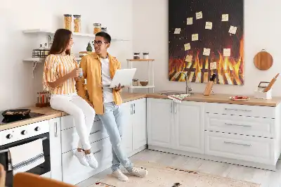 Színes Grill lángok parafatábla