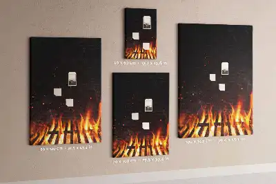 Színes Grill lángok parafatábla