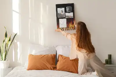 Színes Grill lángok parafatábla