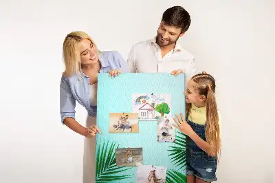 Művészi levelek absztrakt mintás színes parafatábla