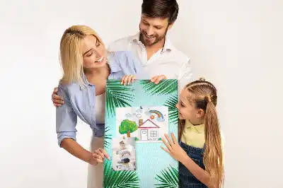 Parafatábla sűrű trópusi lombozat mintával