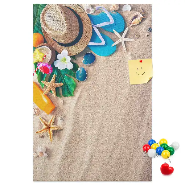 Nagy méretű Paradicsomi strand mintás parafatábla