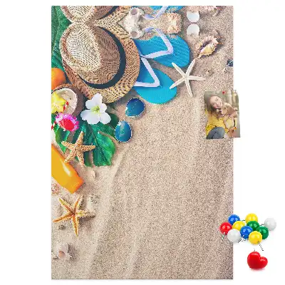Nagy méretű Paradicsomi strand mintás parafatábla