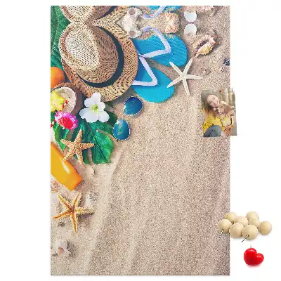 Nagy méretű Paradicsomi strand mintás parafatábla