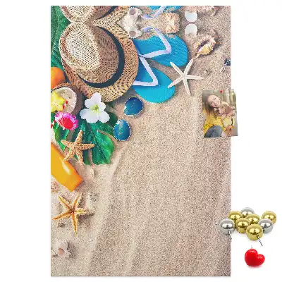Nagy méretű Paradicsomi strand mintás parafatábla