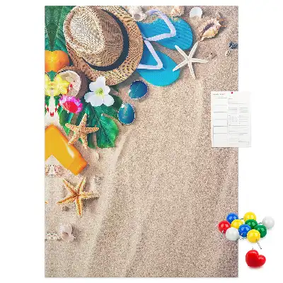 Nagy méretű Paradicsomi strand mintás parafatábla