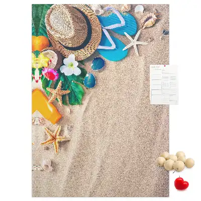 Nagy méretű Paradicsomi strand mintás parafatábla