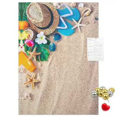 Nagy méretű Paradicsomi strand mintás parafatábla